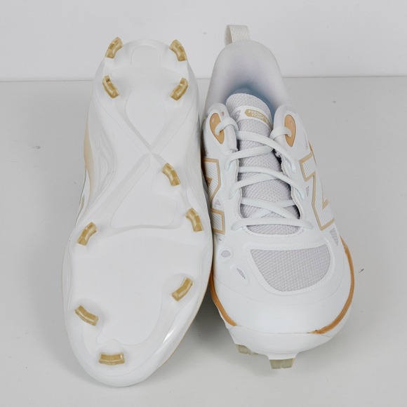 New Balance Fresh Foam X Velo v4 Women\'s 9.5 White Gold Molded Cleats NWOT main image 7